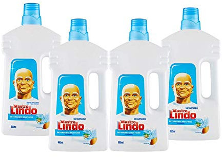 Mastro Lindo Set, 4 Flaconi da 950 ml di detergente Multiuso Classico Universale per la Pulizia dei Pavimenti - 3800 ml in Totale