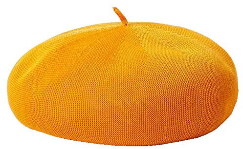 JOYHY Damen Sommer Atmungsaktiv Stricken Französisch Baskenmütze Hüte Orange
