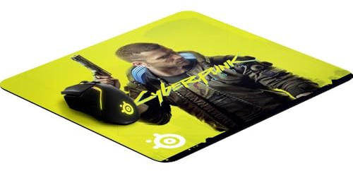 SteelSeries QcK Large Cyberpunk 2077 - Gaming Mouse Pad - 450 mm x 400 mm x 2 mm - Fabric - Rubber Base - Cyberpunk 2077 Edition