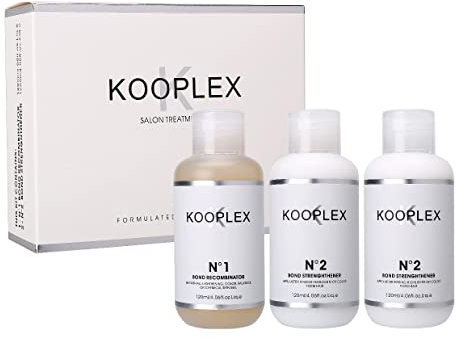 Kooplex Salon Bonding Kit de traitement pour décoloration, coloration et protection à la kératine pour tous types de cheveux, n°1 (120 ml) et n°2 (240 ml)