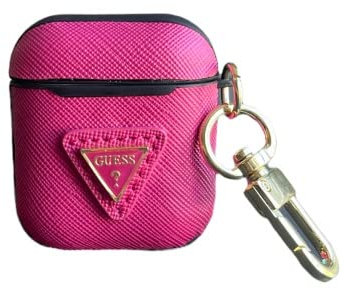 Guess Saffiano AirPods - Custodia per AirPods, rosa, rosa.