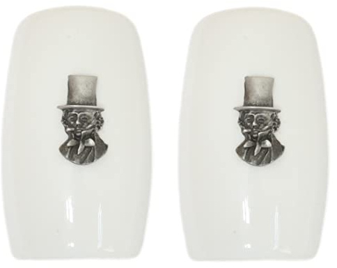 Brunel China Salt and Pepper Shakers Cruet Set Modern White CSP 614