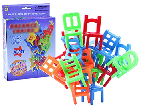 Hidyliu Balancierstühle Stapelspiel Stapelstühle Spiel Familienbrett Balancieren Spielzeug Spiele Kinder Schreibtisch Spiel Spielzeug Party Familienspiele Für Kinder Jungen Mädchen Erwachsene(#1)