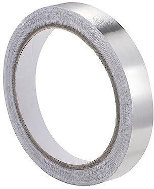 QUARKZMAN 0,39 x 65.6 Piedi Alluminio Lamina Nastro Alta Temperatura Nastro x 1 pz Singolo Lato Adesivo Alluminio Foglio Nastro per Asciugatrice Sfiato, [Alluminio Tono]