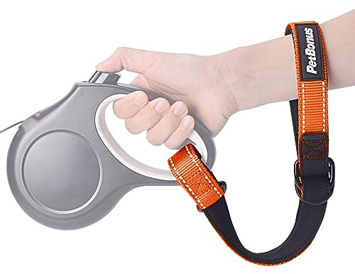 PetBonus Sicherheitsarmband für Rollleine Hundeleine und Kinderwagen | Hundeleine Handgelenkriemen, Reflektierende, Verstellbarer, Ausbruchsicher, gepolsterter Handgriff, Extraschicht Sicherheit