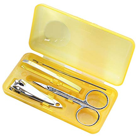 Set de Manicura Pedicura 4 unids / set Multifunción Clavador de uñas Conjunto de acero inoxidable Corrección de uñas Nipper Cutters Dead Skin Dirt Pedicure Scissor Set Manicura Pedicura Kit ( Color :