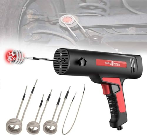 GBHJJ Kit De Calentador De InduccióN MagnéTica, Herramienta De Calentador De Pernos, Calentador MagnéTico Intensidad De 500 W con 3 Bobinas, Herramienta De Pernos De Calentamiento por InduccióN
