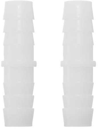 sourcing map 2 Piezas de Conector de Manguera de Plástico Adaptador de Conexión de Manguera de Barb de 9/16 x 9/16 Empalmador de Manguera para Reparación de Manguera de Combustible Gas
