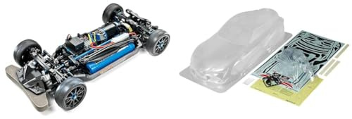 TAMIYA 47326 1:10 RC TT-02R Kit 51622 1:10 Toyota GR Supra Karosserie-Satz - erngesteuertes Auto, RC Fahrzeug, Modellbau, Bausatz zum Zusammenbauen, Bausatzmodell