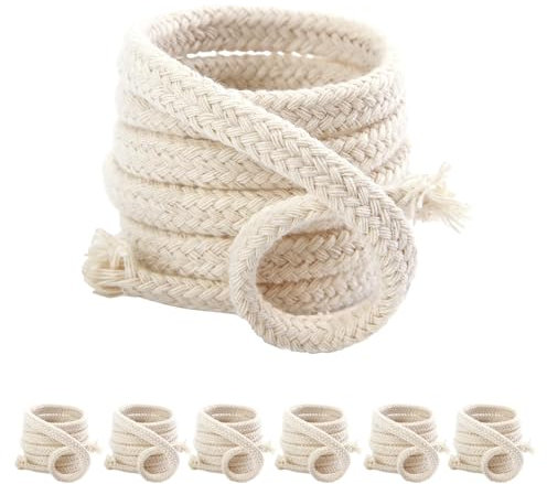 600cm Ø 6 mm Stoppini per Lampade a Olio Tagliabile a Misura, Stoppino di Ricambio per Lampade a Olio, Torce da Giardino, Torce in Bambù - 100cm 6 pezzi