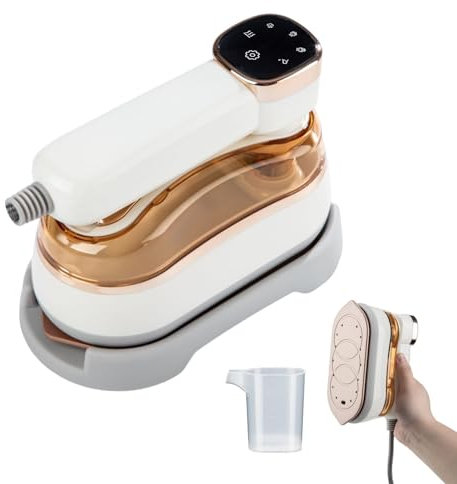 SDTOOP Ferro da Stiro a Vapore Portatile, Stiratura e vaporizzazione in 2 in 1, Display a LED, Riscaldamento rapido in 3 Secondi, Adatto for Viaggi di Lavoro e dormitorio(White)