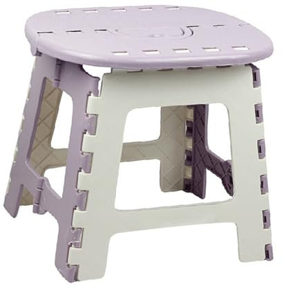 MOLUCKFU Plastikstuhl Tragbar Klappbar Fußhocker Aus Kunststoff Für Heimgebrauch Klapphocker Für Außenbereich Violette Farbe Robustes Leichtes Design