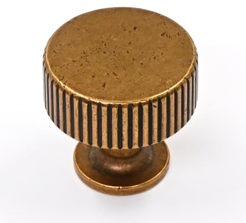Amerdeco 10 Pack Antique Brass Kitchen Cabinet Knobs Dresser Drawer Cabinet Hardware Zinc Knobs for Dresser Drawers AM020