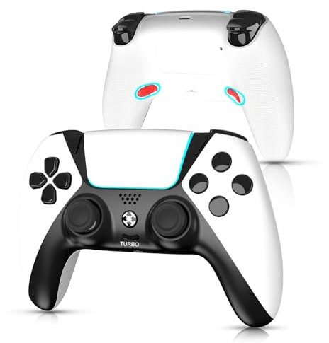 Mando inalámbrico para PS5, repuesto para mando PS5 con paletas traseras, joystick 3D, vibración, turbo, batería de 1200 mAh, regalo para Navidad