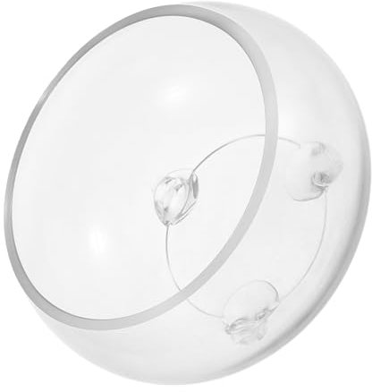 Mipcase Large Glass Fish Bowl Round Aquarium Pot for Aquatic Plants Home Decor Office Desk Accessory
