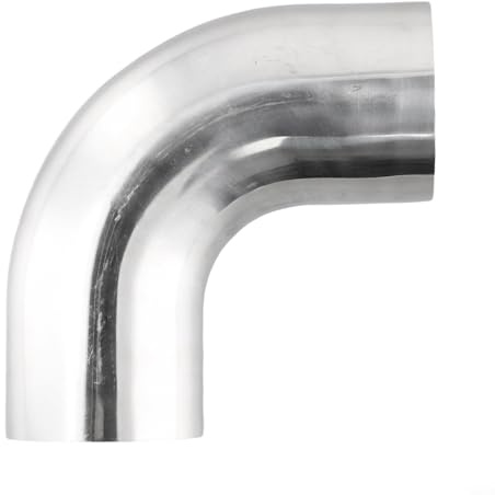 HpLive Edelstahl Ellenbogen 90 Grad Dorn Biegung Edelstahl Rundbogen 90° Rohr Poliert Rohr DIY (51mm)