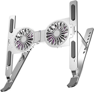 Slim Quiet Laptop Stand | Laptop Cooling Pad Stands | Portable Laptop Holders | Foldable Tablet Dock | Notebook Cooler Cooling Pad Stand With USB Powered Fans For Laptops Within 17in | Computer Stan