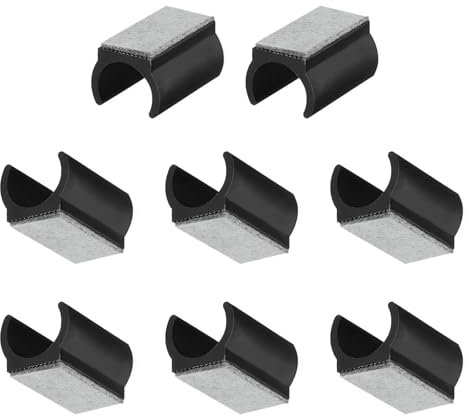 SHENGYIG 8 Piezas Deslizadores de Fieltro en Forma de U para Patas Sillas Voladizo, 25 mm Protector con Almohadillas, Reducción Ruido Antideslizante