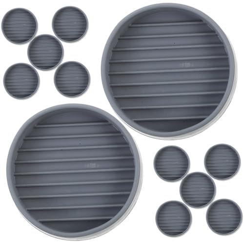 LOORGVEL Copas de Ruedas de Goma Redondas Protegen el Suelo para Muebles, 12 Piezas y Aportan Estabilidad para Silla de Oficina y Escritorio