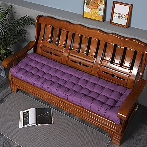 Coussins antidérapants Pour Banc de palettes, coussins réutilisables Pour meubles d'extérieur, coussins de remplacement Pour balancelle rectangulaire Violette, 48 x 170 cm