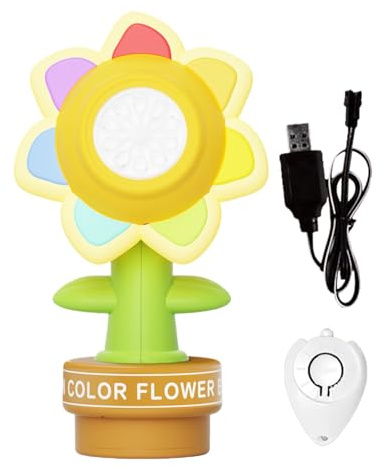 Distributeur de Bulles en Forme de Fleur - Oscillant Décoration De Voiture - Souffleur à Bulles USB Rechargeable avec Télécommande pour Camping Anniversaire Parc Jardin Plage Piscine Extérieur