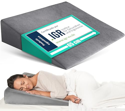 DYNMC you Coussin cale 80 cm – Soutien Ergonomique pour lit, canapé, Dos, Jambes ou Assise – Coussin Confortable pour Adultes (Gris, 65 cm)