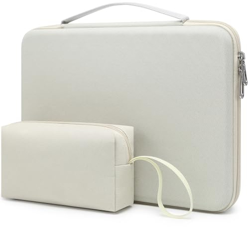 HYZUO 17-17,3 Zoll Hartschalen Laptophülle Tasche, Beige | für 17 17,3 HP/Dell/ASUS/Acer/Lenovo/LG/Toshiba/MSI Gaming Laptop/Razer Blade 17/18, Laptop Schutzhülle für Männer Frauen