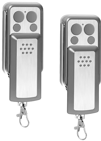 2 PCS Télécommandes pour Portail 433,92 MHz, 4 Boutons Télécommande Portail Porte de Garage compatible avec AVIDSEN 114253 104257 104251