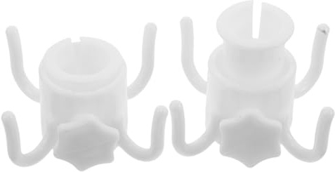 Milisten Lot de 2 Crochets en Plastique à 4 Branches pour Mât de Parasol de Plage et Jardin Support Suspendu Polyvalent pour Serviettes Chapeaux et Accessoires Fixation Stable pour