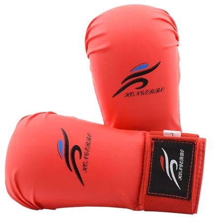 wueiooskj Mångsidiga boxningshandskar för kampsport Taekwondo Boxningsträning Bekväma Sparring Nybörjarövning Bokningshandskar Sparring Karate Muay Thai, Röd, L