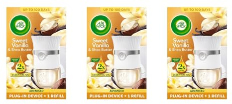 Advanced Plug-In Device with 1 Refill, Sweet Vanilla & Shea Butter, 19ml, Pack of 3