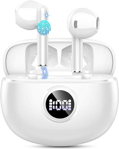 Drsaec Ecouteurs Bluetooth sans Fil, Écouteurs Bluetooth 5.3, 2026 Écouteurs sans Fil avec 4 ENC Réduction de Bruit Mic, IP7 Étanches Oreillette Bluetooth 40H Stéréo USB-C pour iOS/Android