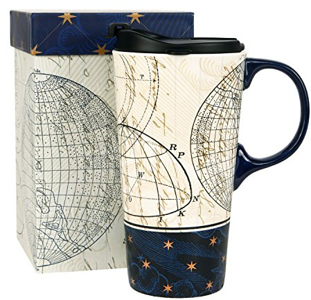 Topadorn keramisk resemugg och kaffekopp 17 oz. med handtag och färglåda, Starstruck