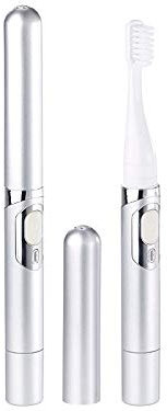 newgen medicals Zahnbürsten: 2er-Set USB-Akku-Reise-Schallzahnbürste 28.000 RpM, IPX7, Timer (Elektrische Zahnbürsten, Reise-Zahnbürste, Aufsteckbürsten)
