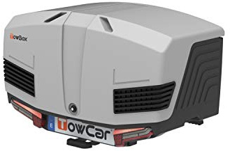 TowCar Towbox V3 Gepäckbox für Anhängerkupplung | Classic Grau | Hartplastik | Wasserdicht | 4E+2 Liter | 1.2E+2 x 75.5 x 67.5 cm
