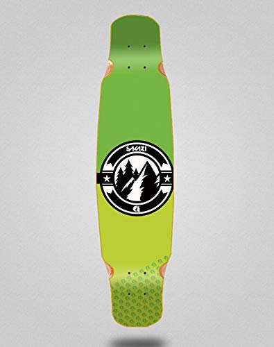 Skate Skateboard Longboard Deck Mix Bamboo 46x9 Sakari Downhill Juice Green