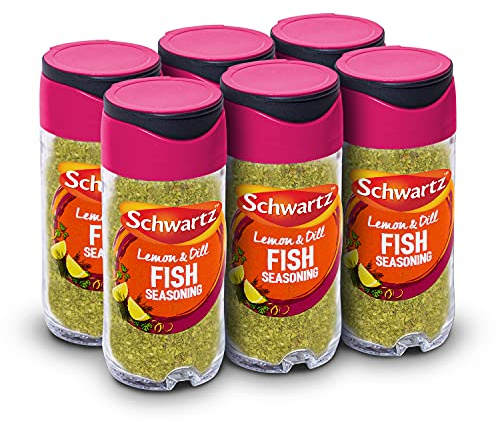 Schwartz Lemon & Dill Fish Seasoning 55 G | Jar | Pack of 6 | Precisely Blended with Lemon, Dill & Parsley | For Perfectly Seasoned Fish