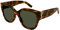 SAINT LAURENT Womens SL M95/F-003 56 Woman Acetate Sunglasses, Havana-Havana-Green