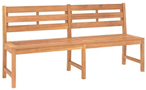 vidaXL Teak Massiv Gartenbank Sitzbank Parkbank Holzbank Massivholzbank Bank Gartenmöbel Terrassenbank Balkonbank Terrasse Outdoor 180cm