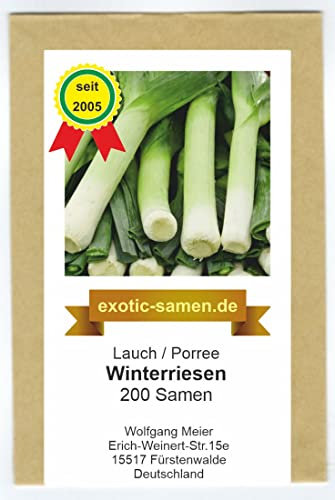 Lauch Porree - Winterriesen - für die Winterernte - frosthart - 200 Samen