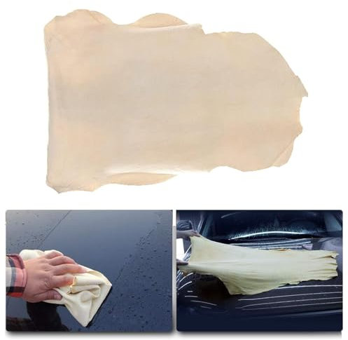 Norhogo Auto Reinigungstuch fensterleder Autoleder Tücher aus echtem Leder, Waschlappen Reinigungstuch Autotücher, Fensterledertuch Kunsttuch Zubehör S/50×40cm