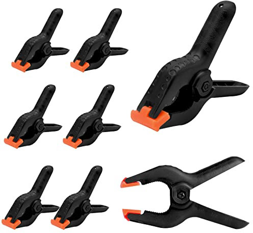 8 Stück Große Klemmzwingen Robuste Federklemme, Federzwinge mit Aktiven Krallen, Klemmen Federzwingen mit Großer Spannweite Hohe Spannkraft, Leimzwingen Set für Heimwerken Fotografie Studio Leben