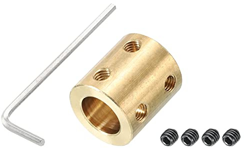 PATIKIL Albero Accoppiatore Connettore L22 x D20 10mm a 12mm Alesaggio | Rigido Accoppiamento Motore Albero Giunto Connettore, con Vite Chiave, per Stampanti 3D