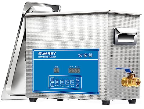 SWAREY Ultraschallreinigungsgerät 6.5L Professioneller Ultraschallreinigungsgeräte 40KHz mit Digitalem Timer und Heizung Ultraschallreiniger für Brillen Werkzeuge Schmuck Uhren Vergaser Metallteile
