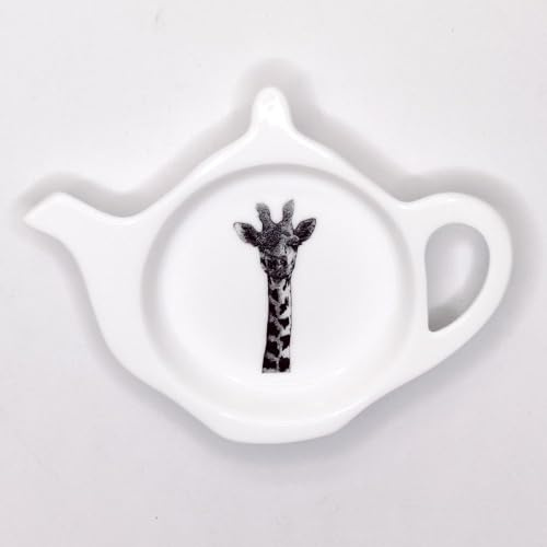 Redwood Collection Giraffe Bust Design Fine Bone China Teabag Tidy