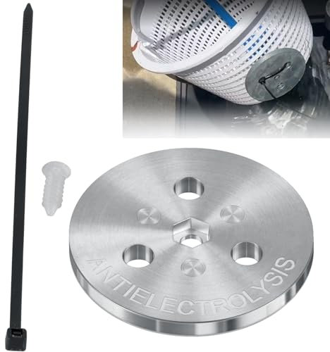 Anti-Electrolysis Weight 104-A for Salt System Swimming Pool, Pool Skimmer Basket Zinc Anode Weight, Anti-Electrolysis Sacrificial Anode for Passive Cathodic Protection