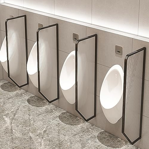 CHBGLNTY Urinal-Trennwand, Urinal-Trennwand-Trennwand, durchscheinende Glasplatten, wasserdichte Urinal-Trennwand, für Schulen/Kindergärten/Einkaufszentren/öffentliche Orte (Farbe: Schwarz, Größe: 3