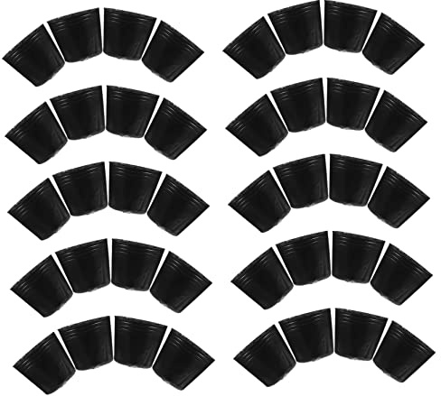 MINAOLULUS 100 Pezzi borsa per la coltivazione pottd contenitori per semina grow bag la piantina cresce in vaso contenitore per bustine di tè ciotola per piantare borsa da giardinaggio Black