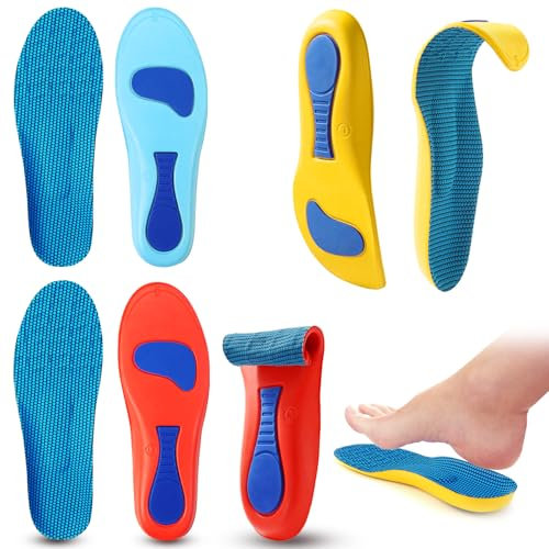 Orthopädische Einlegesohlen Herren Damen Fersensporn Einlagen Sohlen für Schuhe 3 Paar Schuheinlagen Gel ComfySole Plantarfasziitis Plattfuß Einlagen Insoles for Shoes Einlegesohle (39-40 260mm)