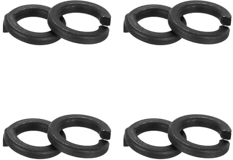 PATIKIL 100 Pcs Arandela de Seguridad Partida, Arandela de Resorte M10 Acero Inoxidable 304 Kit de Surtido de Arandelas de Seguridad para Tornillos Pernos, Negro